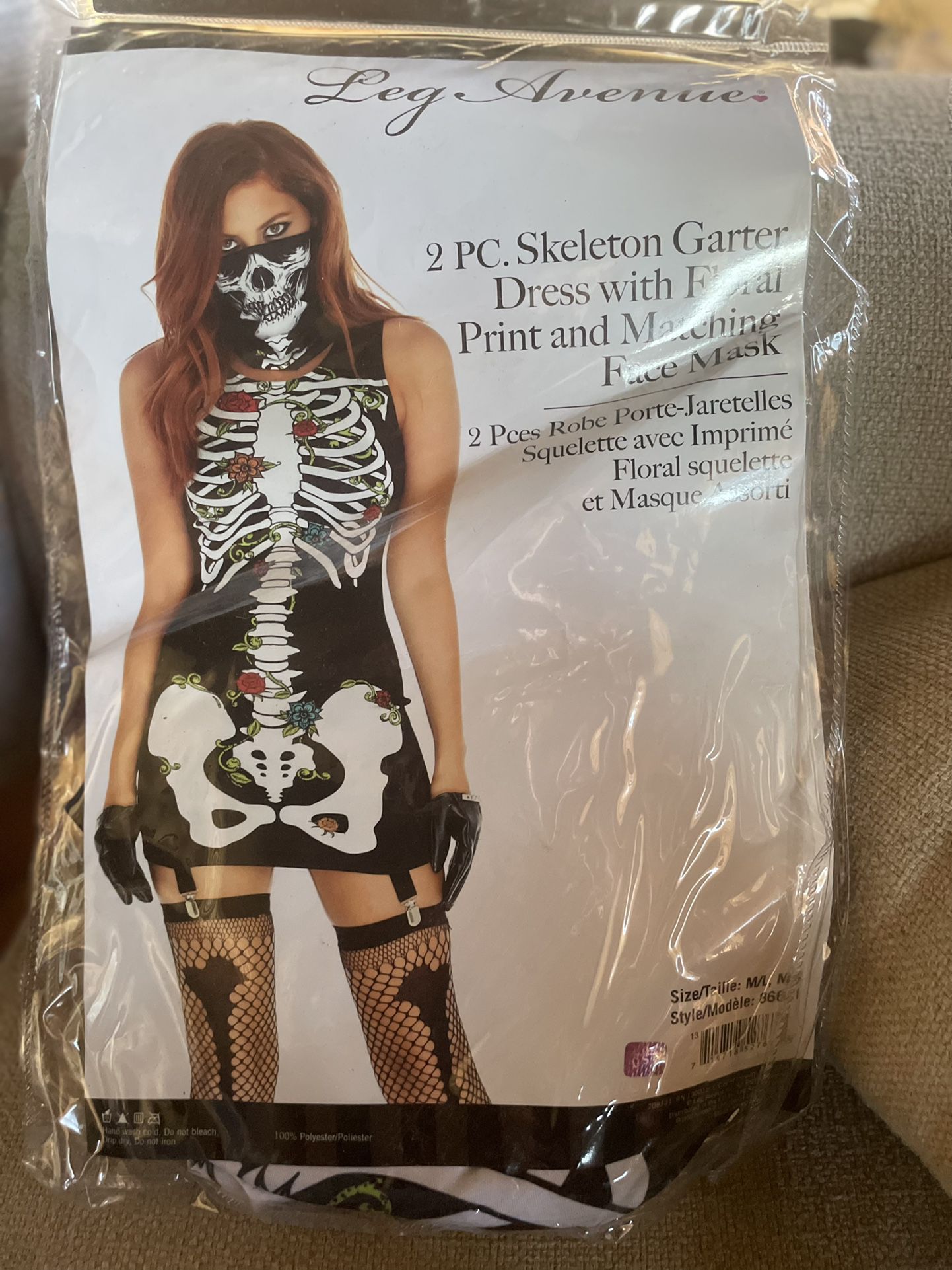 2 Pc Skeleton Garter 