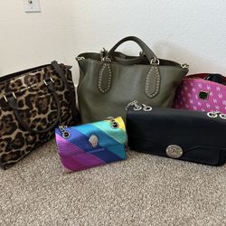 Designer Bag Bundle – 5 Authentic Purses: Michael Kors, Kurt Geiger + More