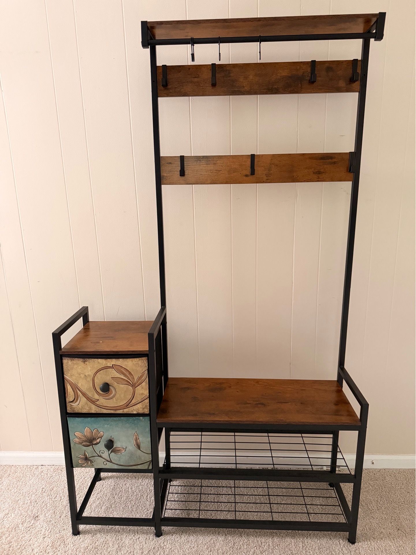 Bench, Shoe Storage and Coat Rack