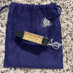 Tory Burch Double Wrap Leather Bracelet 