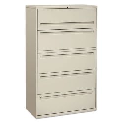 HON Brigade 700 Series Lateral File | 5 Drawers Light Gray Finish 42”w 64¼”h 18”d 91214 Like New