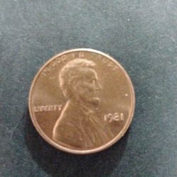 1981 Penny No Mint Mark Full Of Errors 
