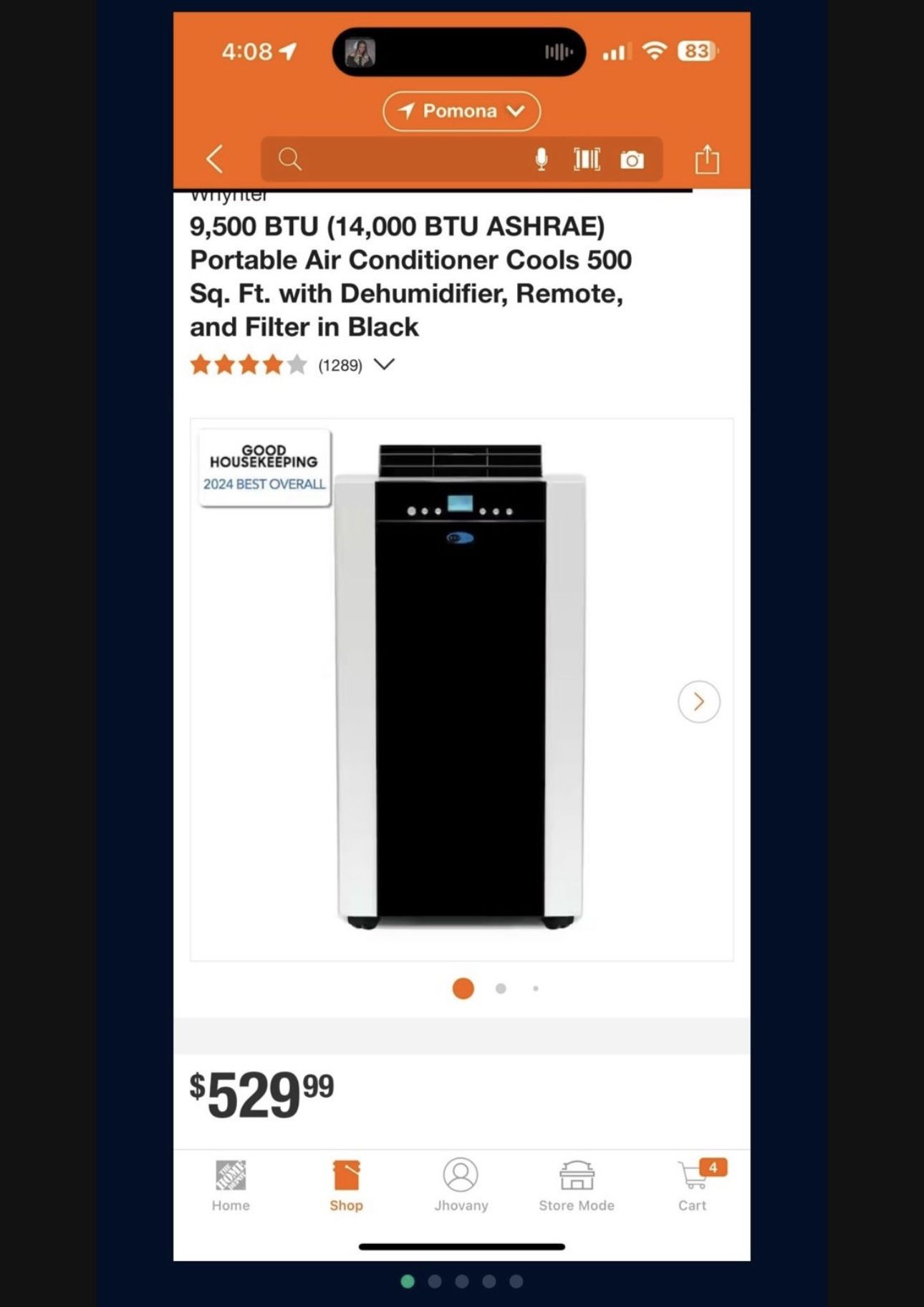 9,500 BTU Portable A/C Unit