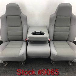 Gray Cloth Front Seat For 2005 Through 2007 Ford F250 F350 Super Duty Bench Bucket Console Seats Stock 9065