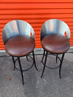 Set of 2 Eiffel Swivel Bar Stools – 30” Bar Height