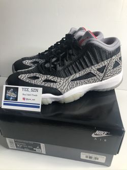 Nike air Jordan 11 low black cement size 10.5 brand new