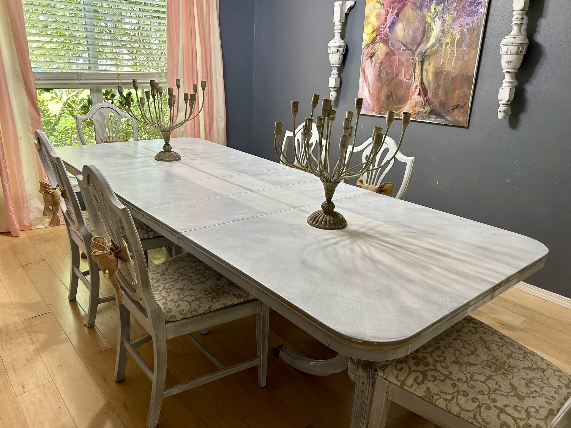 GORGEOUS REFINISHED DINING SET THAT SEATS 10+!!!