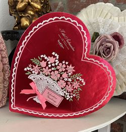 Vintage Valentine's Day 12" Little Ambassadors Russel Stover Heart Candy Box