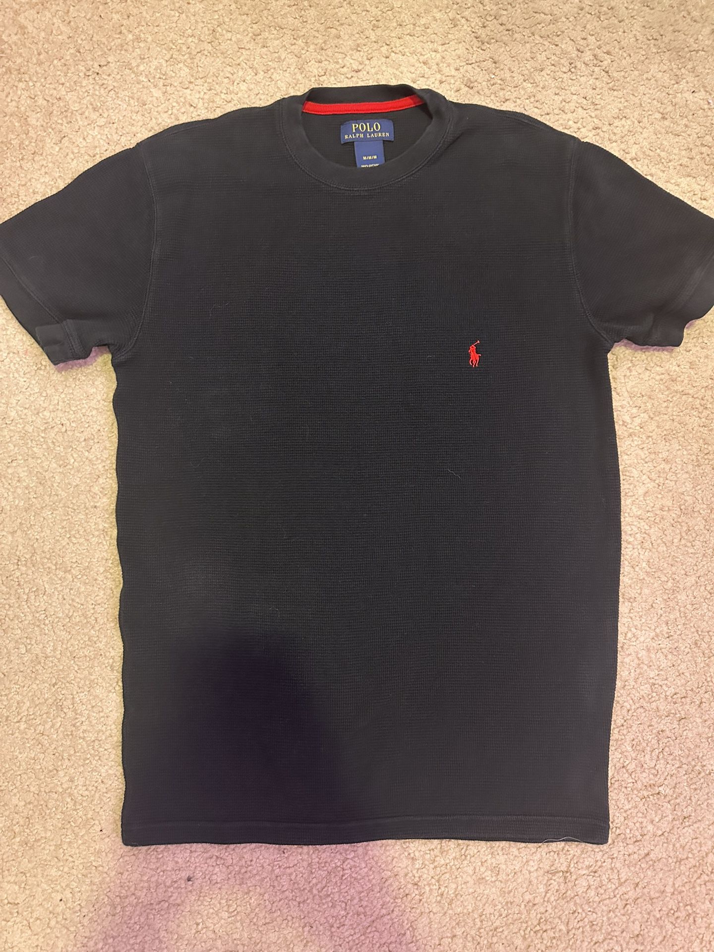BLACK & RED POLO RALPH LAUREN SHIRT M