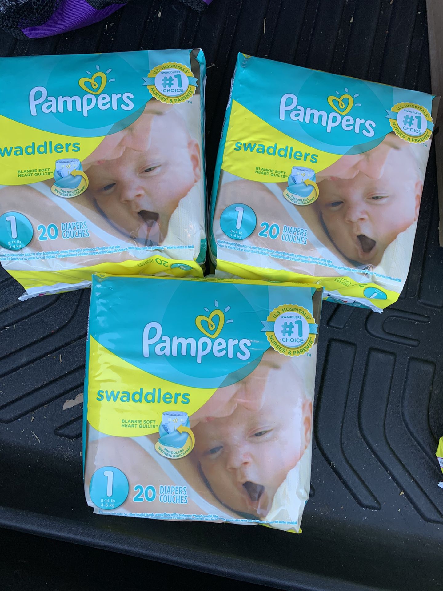 Pampers size 1 diapers new 3 bags for $10