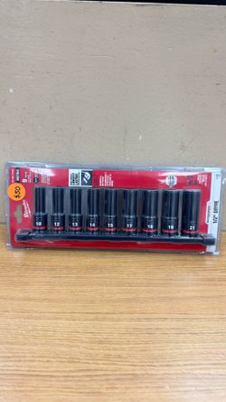 MILWAUKEE 49-66-7032 9 PIECE 1/2” DRIVE IMPACT SOCKET SET