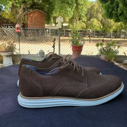 Men's Suede Leather Shoes Size 12 Lunargrand Wingtip
