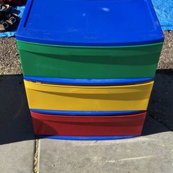 Plastic 3 Draw Bin