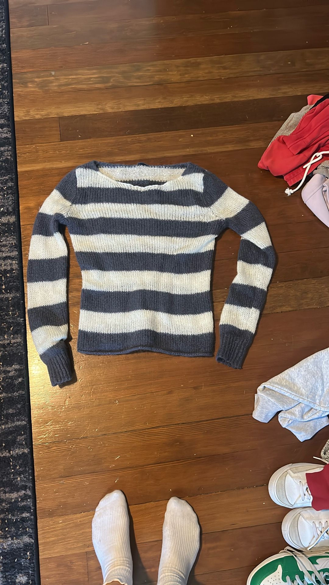 Navy Striped Sweater
