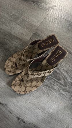 Gucci GG Canvas Flip Flop Sandals