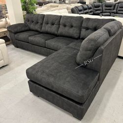 Microfiber Easy Clean Pet Friendly Fabric Sleeper Sectional Couch Set ⭐$39 Down Payment with Financing ⭐ 90 Days same as cash