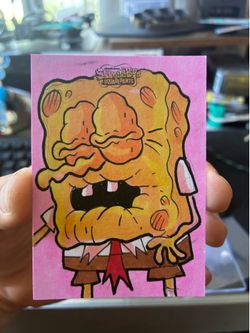 2025 Topps Chrome SpongeBob 25th Anniversary 1/1 Sketch Card