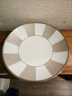 Rare TIFFANY PALADIUM Round Vegetable Bowl 10 1/2" Tiffany & Co. 2000 Fine Bone China Discontinued