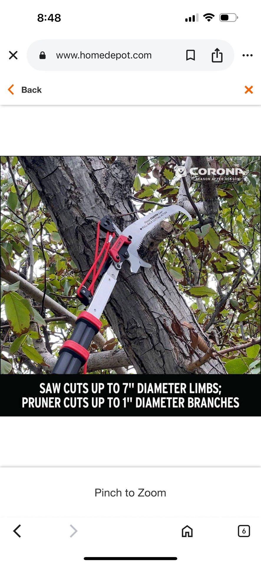 12 in. Blade, 16 Ft. Aluminum Tree Pruner