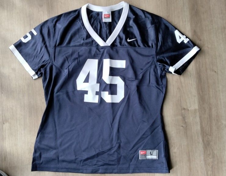 Nike Youth Large Blue And White Number 45 Mesh Team Jersey