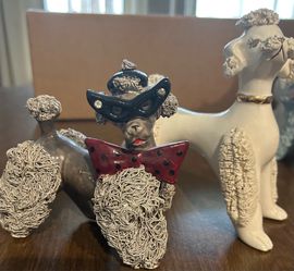 Pair of Larger Spaghetti Poodles.   Vintage collectibles