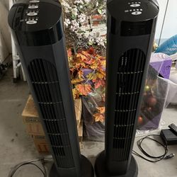 2-Cascade 40" 4-Speed oscillating fans
