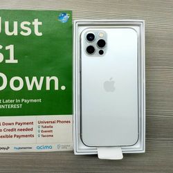 APPLE IPHONE 13 PRO MAX UNLOCKED.    FREE SMARTWACH/ HEADPHONES. PAY $1 TODAY  REST IN  PAYMENTS.  NO  CRE 
