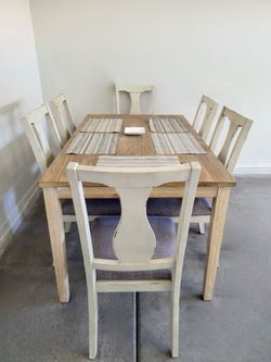 Table + 6 Chairs Real Wood