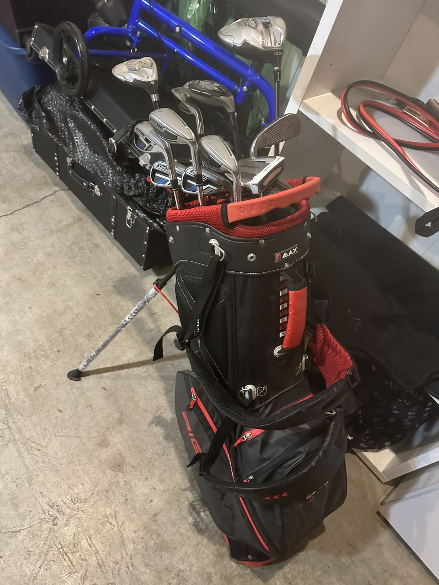 Gold Clubs + Bag