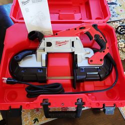 Milwaukee , model #6232-21 new 11 Amp Corded Electric, Deep Cut Band Saw with Hard Case