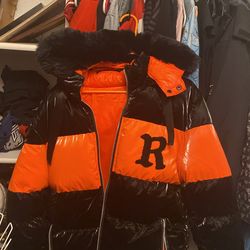 Orange Puffer Jacket