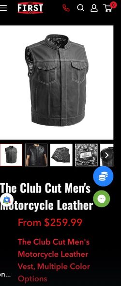 Men’s motorcycle leather vest