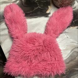 Pinky Fuzzy Bunny Hat