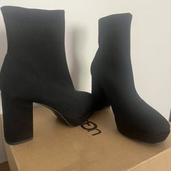 cute black high heel boots