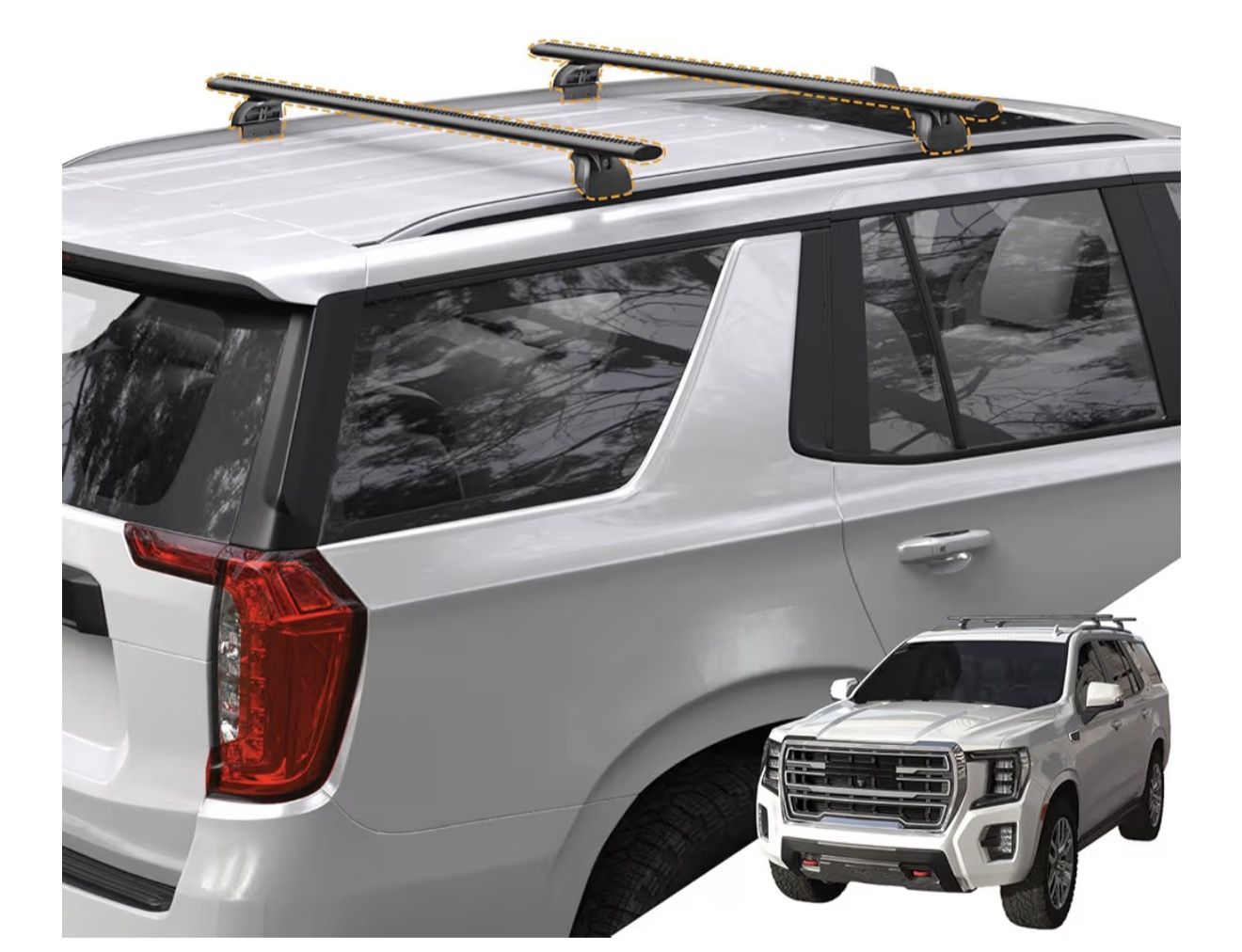 Brand New In The Box- SNAILFLY Aluminum Lockable Roof Rack Cross Bar Fit for 2021–2026 Chevy Tahoe Suburban, GMC Yukon, Cadillac Escalade, 330 lbs Loa