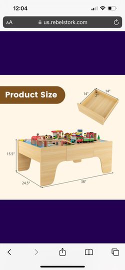 Kids Train Set Play Table 