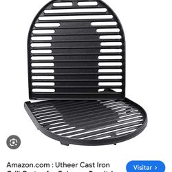 (8) Utheer Cast Iron Grill Grates for Coleman Roadtrip Swaptop Grills LX LXE LXX, 2 Pcs Grill Cooking Grates Parts