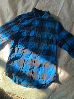 Blue Flannel Boys Shirt