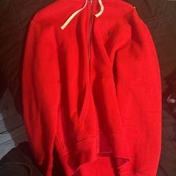 red polo hoodie