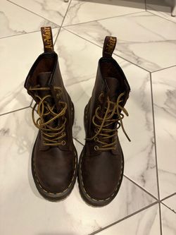 Dr. Martens AirWair Brown Leather Lace-Up Boots
