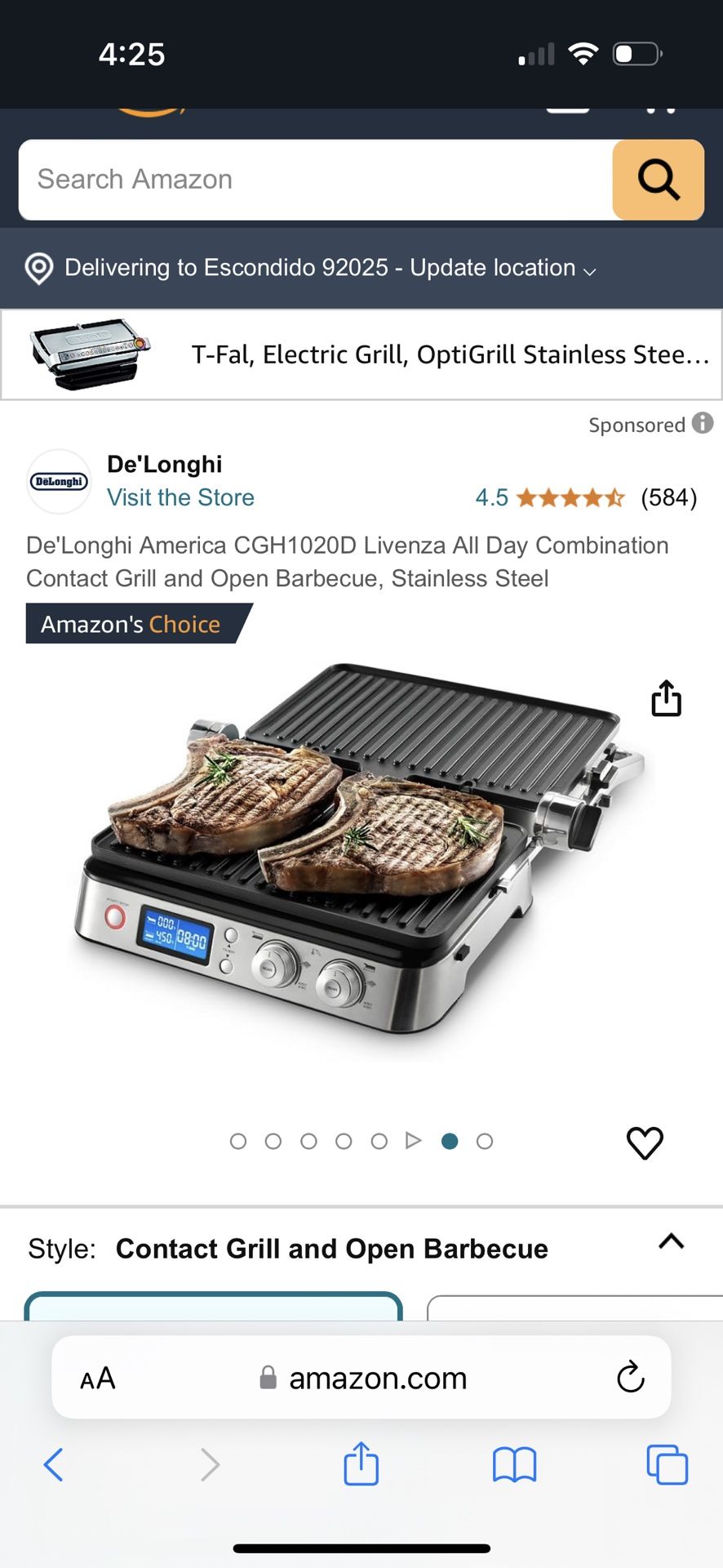 Delonghi Contact Grill DeLonghi CGH1011DJ Multi Grill BBQ Contact