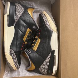 Jordan 3 Retro Black Cement Gold(size 11,pick Up Only)