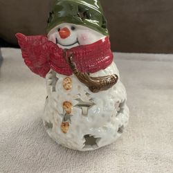 Hallmark Snowman Candle Holder
