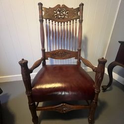 Antique High Back Chair