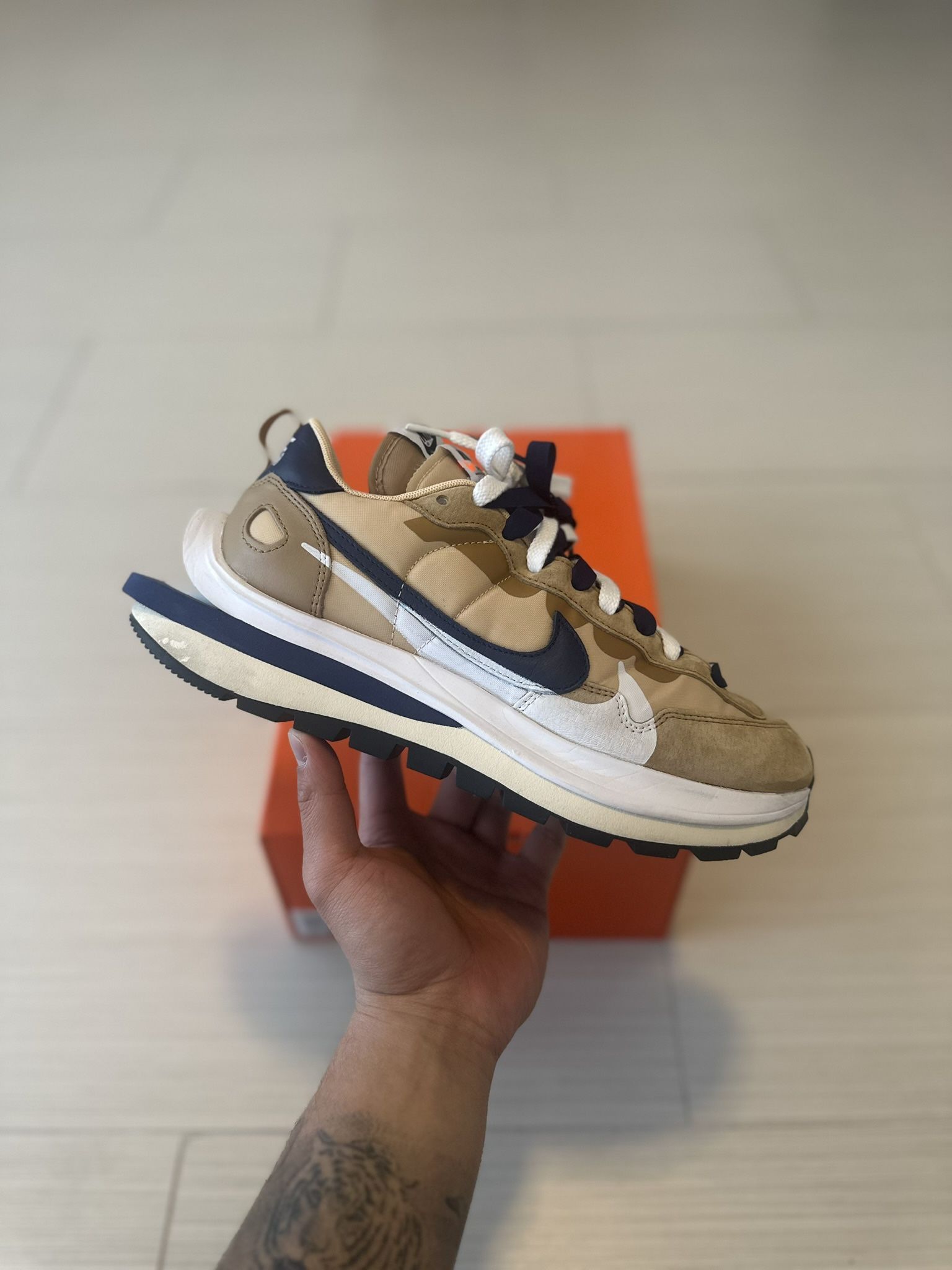 Nike Safari Vaporwaffle Sesame Blue Void Size 8.5