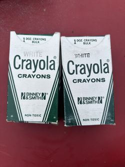 Vintage 90s White & Black Crayola Crayons By BINNEY & SMITH 