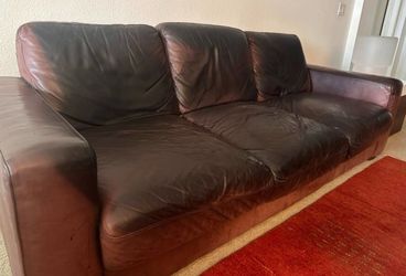 Natuzzi leather sofa and matching chair