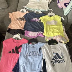 Nike & Adidas Girls 2 Piece Clothing Sets Size 4 Bundle Lot 