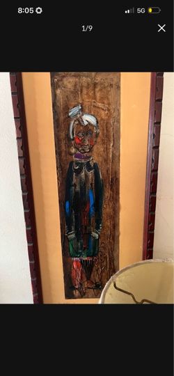 Original 1960s French Papier Textured Painting