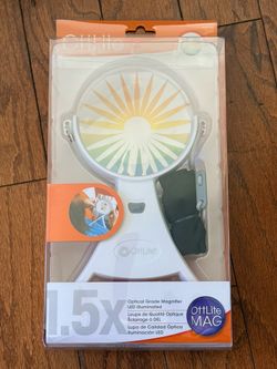 OttLite Hands-Free LED Magnifier 1.5x 4in Lens White MG013HF